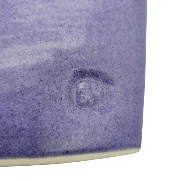 VTG Robin & Billie Bloom Signed Wee Bud Vase Purple Blue Glaze‎ - Picture 3 of 8